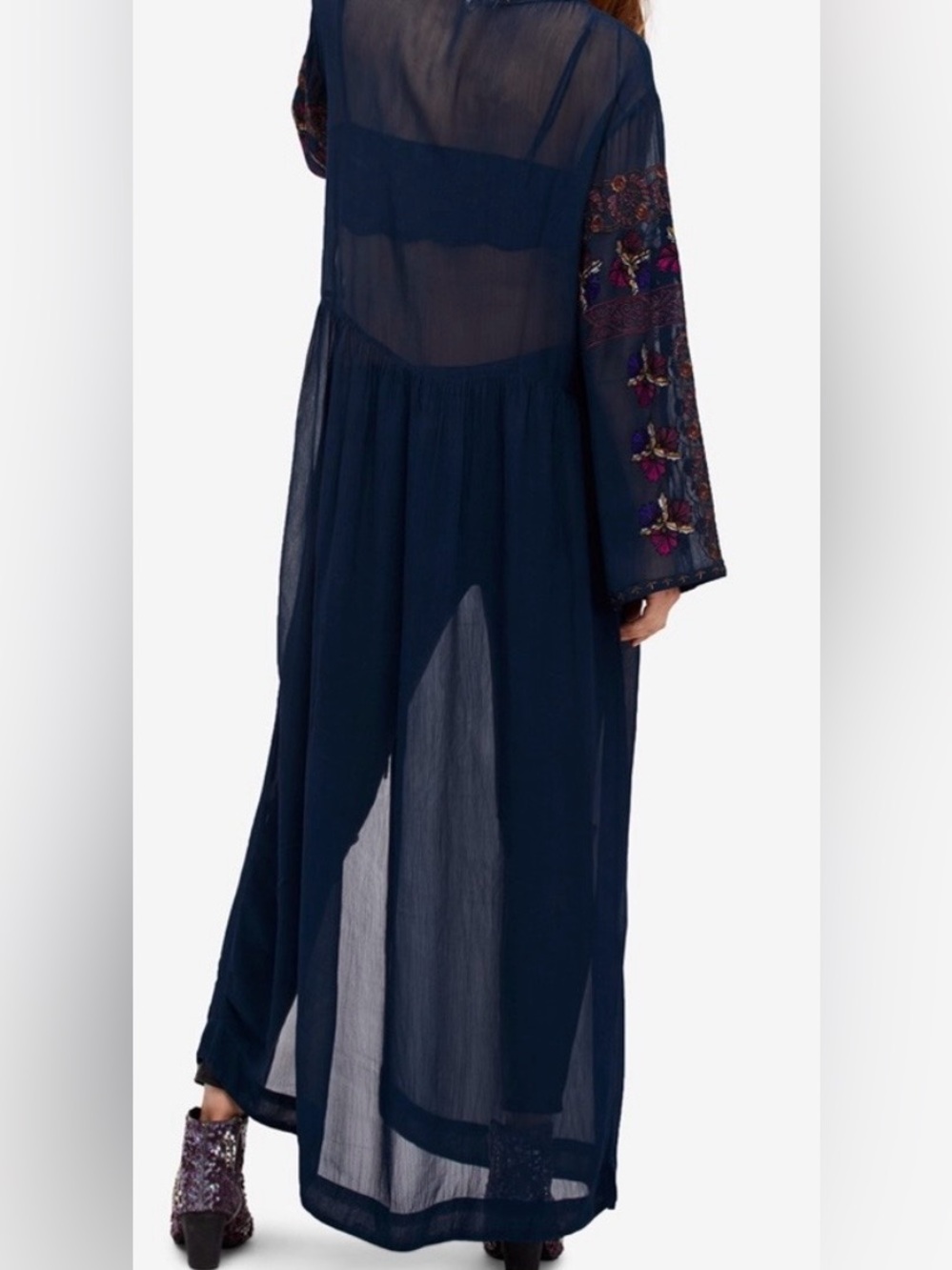 Free People Flowing Sheer Blouse - Picture 2 of 10